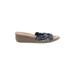 A2 by Aerosoles Sandals: Slide Wedge Casual Blue Shoes - Women's Size 12 - Open Toe