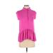 Rebecca Taylor Sleeveless Blouse: Pink Tops - Women's Size 4