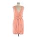 Carve Designs Casual Dress - Wrap: Orange Marled Dresses - Women's Size Medium