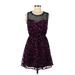 Forever 21 Casual Dress - A-Line: Purple Polka Dots Dresses - Women's Size Medium