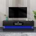 Orren Ellis TV Stand w/ LED Lights in Black | Wayfair C338403910ED45C9AE4C251246BA7653