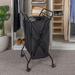 Rebrilliant Rolling Laundry Hamper Canvas/Metal in Black | 33.26 H x 19.3 W x 17.25 D in | Wayfair 83794CF57C874A5A8620E875291168D2