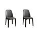 Corrigan Studio® Nordic Modern Simple Fashion Dining Chair Faux Leather/Wood/Upholstered in Gray | 33.9 H x 18.9 W x 19.9 D in | Wayfair