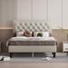 Red Barrel Studio® Terenzia Platform Bed Wood & /Upholstered/Linen in Brown | 39.8 H x 54.3 W x 76.4 D in | Wayfair