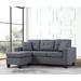 Gray Sectional - Ebern Designs Noemi 2 - Piece Upholstered Sectional Upholstery/Velvet | 29.5 H x 79.5 W x 60 D in | Wayfair