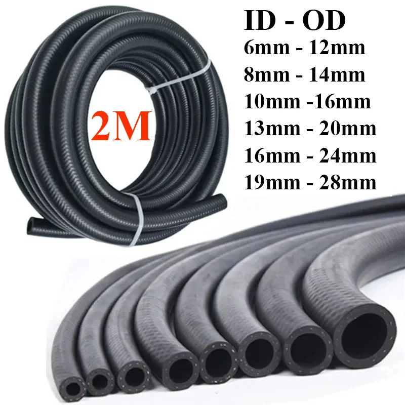 Tuyau Flexible Haute Pression pour Voiture Diesel, Diamètre 6/8/10/13/16/19mm, 2 Mètres