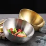 Filles à salade à double paroi en acier inoxydable bol à salade Assad bol à soupe froide pour la