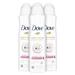 Dove Antiperspirant Deodorant Dry Spray No White Marks Clear Finish Invisible 48-Hour Sweat and Odor Protecting Deodorant for Women 3.8 Ounce (Pack of 3)