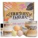 Nurture by Nature Pamper Bath Set - Natural Bath Gift Set for Women - At Home Spa Basket Bath & Shower Sets - 3X Bath Bomb Sugar Salt Body Scrub Lavender Roll On - Ideal Bath Sets for Women Gift