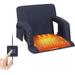 Heated Stadium Seats, 5 Reclining Positions Bleacher Chairs with Padded Armrests, NO Power Bank