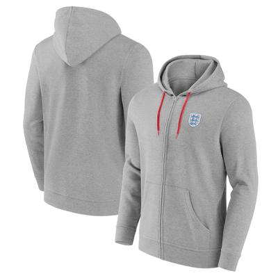 England Essentials Small Crest Reißverschluss Hoodie - Grau Marl - Herren Image