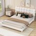 Full/Queen/Twin Size Upholstered Platform Bed with Soft Headboard