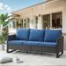 3-Seat Patio Wicker Sofa with Deep Seat