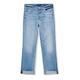 7 For All Mankind The Straight Crop Tribeca Light with Released Hem