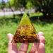 Lierteer Amethyst Crystal Healing Orgonite Pyramid Obsidians Chakra Energy Orgone Stones 8#