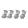 Puppy Dogs Candy Colors Anti-Slip Waterproof Rubber Rain Shoes Boots Paws Cover (Gray 4PCS)