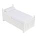 Bbanquetan 1/12 mini house Miniature Drawer Bed Furniture Model Two Layers for Bedroom (White)