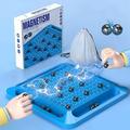 Ma-gnetic Chess Game Ma-gnetic Chess Strategy Game - 2024 New Family Board Games Set - Fun Table Top Ma-gnetic Chess Game with Ma-gnetic Chess Rocks Set Family Games for Kids and Adults