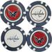 NHL Washington Capitals Golf Poker Chips with Removable Magnetic Double-Sided Ball Markers (4PK)