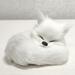 Apmemiss Clearance Stuffed Fox Plush Ornament Simulation Furry Fox Decorations Animals Plush Mini Squint Sleeping Fox Plush Static Fox Figures Model for Home Birthday Graduation Favors