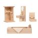 Wooden Doll House Wooden Playset Small Bathroom Decor Kids Toy Kid Toys Furniture Model Mini House Adornment Child