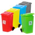 5 Pcs Models Boys Toys Sand Table Trash Can Tiny Trash Can Miniature Garbage Bin Mini Trash Can Truck Model Abs Child