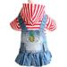 Fruit Embroidered Pet Dog Dress Clothes Stripe Plaid Puppy Denim Hoodie Jacket Pet Clothes Rack Pet Clothes for Small Dogs Girl Pet Clothes for Small Dogs Boy Pet Clothes for Small Dogs Tutu Pet