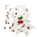 Winter Dog Clothing Cat Clothing Cherry Suspenders 3 Piece Pet Shirt Set Dog Dress Patterns for Sewing Little Girl Puppy Clothes Puppy Clothes for Extra Small Dogs Female Dog Dresses Dog Clothes Girls