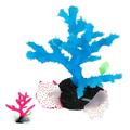 2 Pcs Artificial Plants Ornament Fish Tank Decorations Fish Aquarium Decoration Silicone Artificial Corals Artificial Corals Decoraion Simulated Artificial Coral Fish Tank Heart-shaped Resin Base