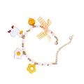 Pearl Necklace Pearl Necklace Collars with Flower Bowknot Pearl Jewelry Set Wedding Collar for Puppy Pets Dogs Yellow