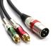 SiYear 15FT XLR Male to 2 x Phono RCA Plug Adapter Y Splitter Patch Cable 1 XLR Male 3 Pin to Dual RCA Male Plug