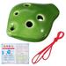 Musical Instruments Ocarina Necklace Ocarina Flute 6 Hole Ceramic Alto Ocarina Beginner Ocarina Instrument Green Mini Short-mouthed 6-hole Ocarina Portable Musical Instrument Ceramics Student