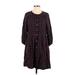 Madewell Casual Dress - A-Line Crew Neck 3/4 sleeves: Purple Dresses - Women's Size 2
