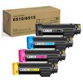 6510 / 6515 Extra High Capacity Toner Cartridge Compatible Replacement for Phaser 6510 WorkCentre 6515 Printer 4-Color Set (1 Black 1 Cyan 1 Magenta 1 Yellow)