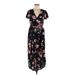 Torrid Casual Dress - Maxi: Black Floral Dresses - Women's Size Medium Plus