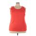 Lands' End Tank Top Red Print Scoop Neck Tops - Women's Size 3X