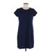 Gap Casual Dress - Shift: Blue Solid Dresses - Women's Size Medium