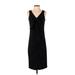 Elie Tahari Casual Dress - Party V Neck Sleeveless: Black Print Dresses - Women's Size 4