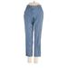 J.Crew Factory Store Khaki Pant Straight Leg Boyfriend: Blue Print Bottoms - Women's Size 0