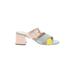 J.Crew Mule/Clog: Slip-on Chunky Heel Casual Green Shoes - Women's Size 8 1/2 - Open Toe
