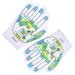 Feet Massager Foot Massager Reflexology Poster Car Masking Paper Household Massage Gloves Acupressure Printed Gloves Massager Heating White Spandex