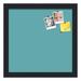 MYXIO 12x12 Inch Cork Bulletin Board. This Decorative Framed Pin Board Comes with Aqua Pastel Design and a Black Frame. Ideal for Home Office Decor or Message Board (MYXIO-1806)