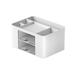 Uhuya Desk Organizer with 2 Drawer Multi-Functional Pencil Holder for Desk Desk Organizers and Accessories with 5 Compartments Drawer for Office with Study Supplies White