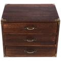 Desk Organizer with Drawers Wooden Storage Box Desktop Storage Home Storage Drawer Box (Three Drawers)