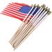 40 Pcs Decor Usa Flags Mall American Flags Handheld Flags American Flag Stick 4*6 Inch Mini American Flag Handheld Stick Flag Polyester