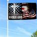 Bayyon Christian Cross American Grommet Flag One Nation Under God Flag Banner with Grommets 3x5Feet Man cave Decor