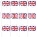 50Pcs UK Flag British Union Jack United Kingdom Flag Handheld Flags Small Britain Flag British Waving Flag for Patriotic Celebrations
