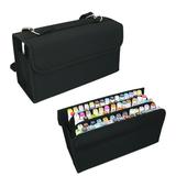 80 Slots Marker Storage Case with Shoulder Strap Holder for Lipstick Marker and Sketch Marker Permanent Marker Dry Erase Marker Repair Marker Pen Color Highlighter Black