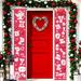 iOPQO Valentines Day Decorations Valentines Day Gifts The Porch Of The Couplet Decorative Curtains And Banners Hang On A Family Vacation Party On Valentine s Day Valentines Day Decor