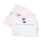 20pcs Graduation Wish Paper Cards Graduation Celebrating Cards Holiday Cards (Pink)